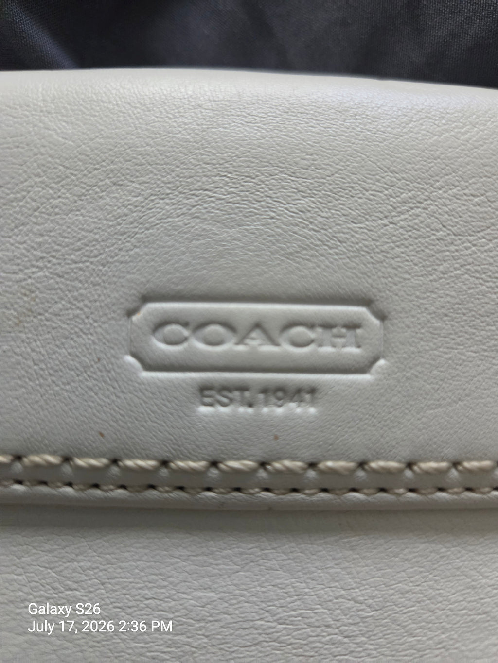Coach Soho y2k White Leather Wallet