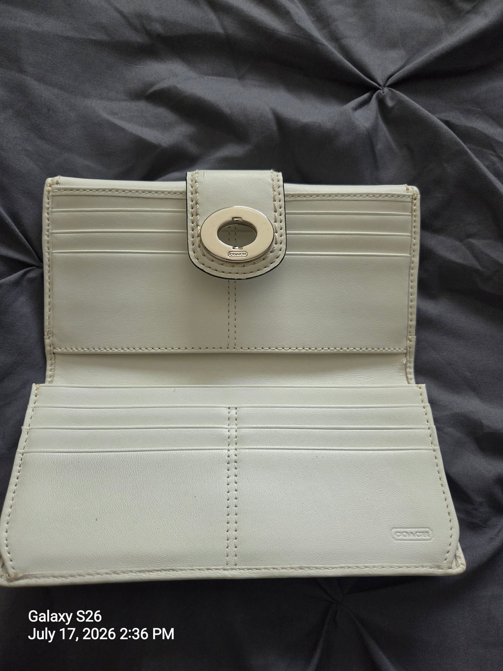 Coach Soho y2k White Leather Wallet