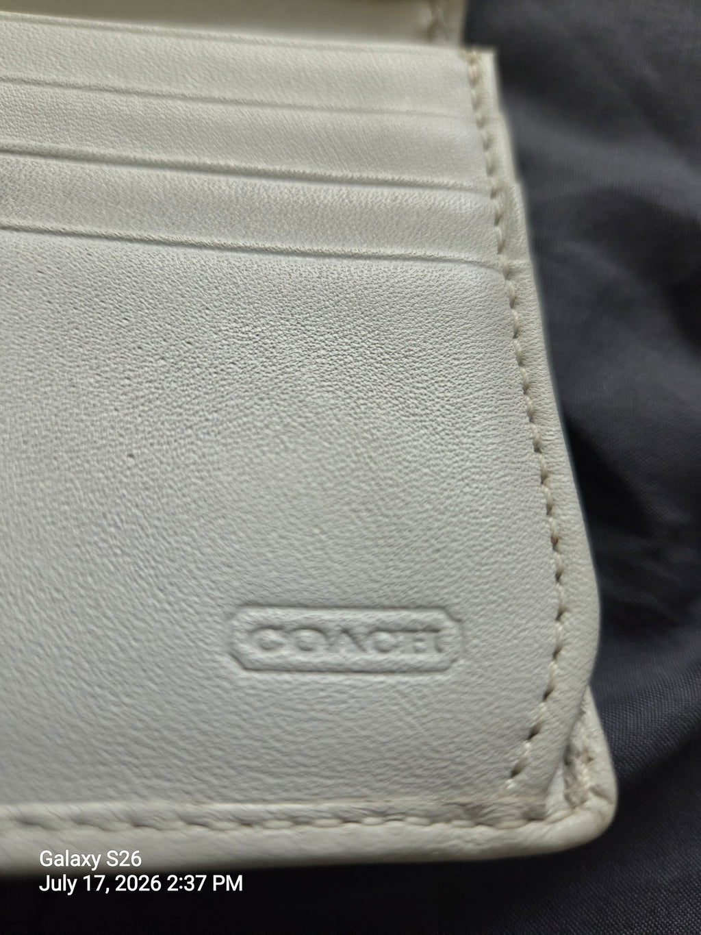 Coach Soho y2k White Leather Wallet