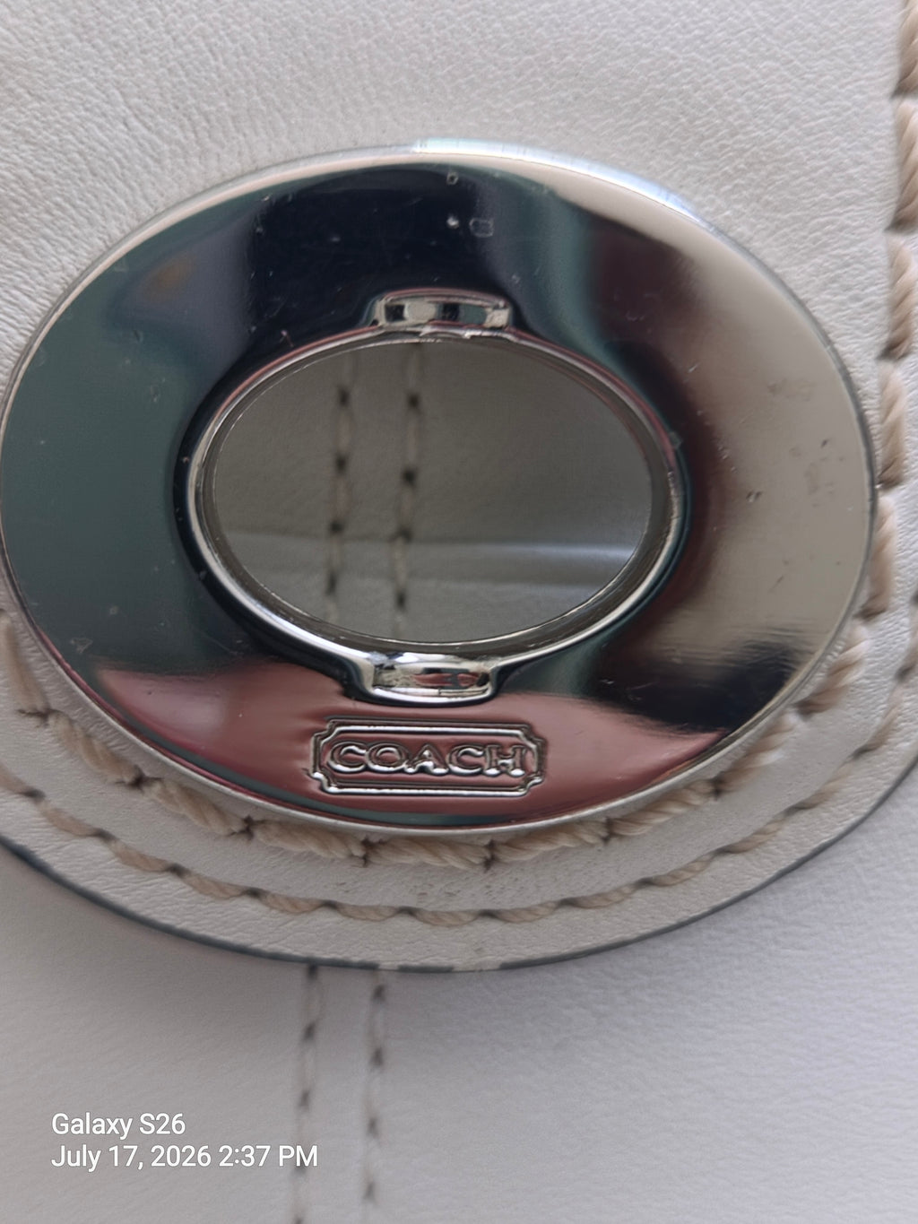 Coach Soho y2k White Leather Wallet